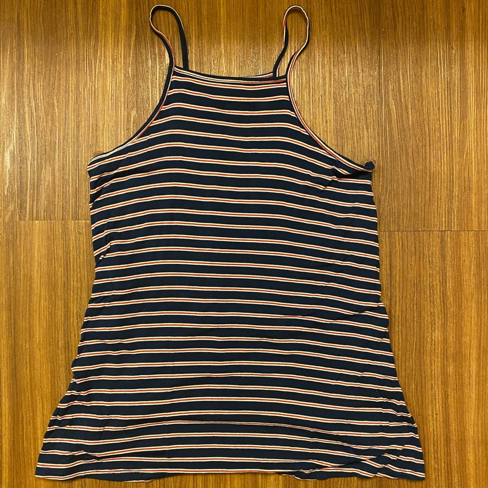 Stripe halter tank top